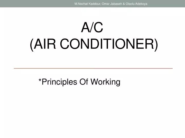 a c air conditioner