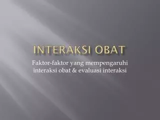 interaksi obat