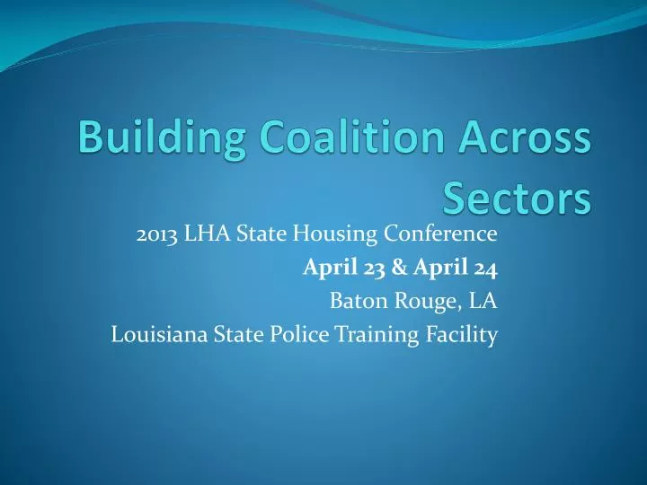 building coalition across sectors