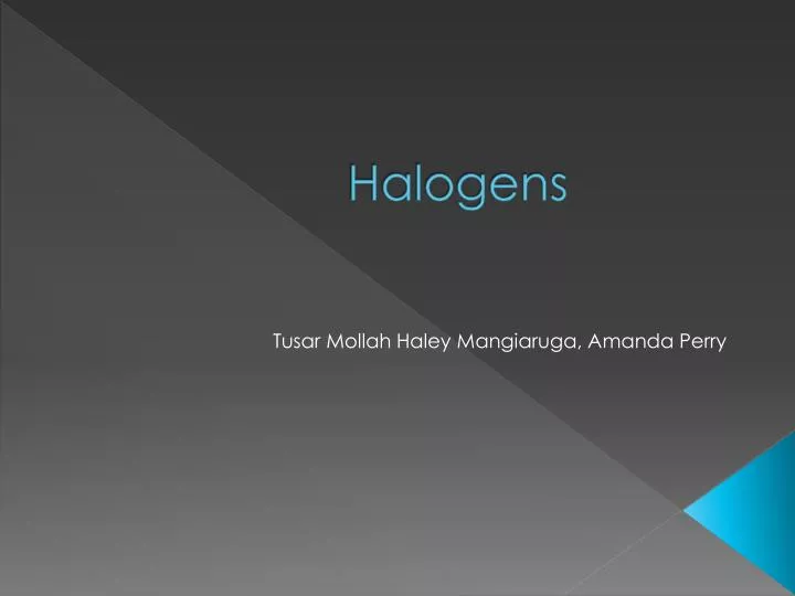 halogens