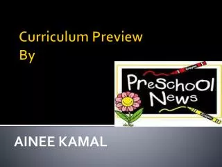 Curriculum Preview By