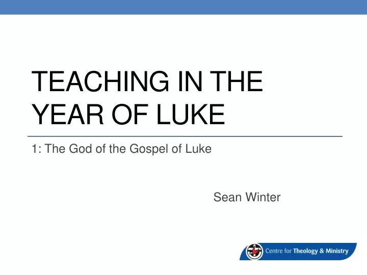 teaching in the year of luke