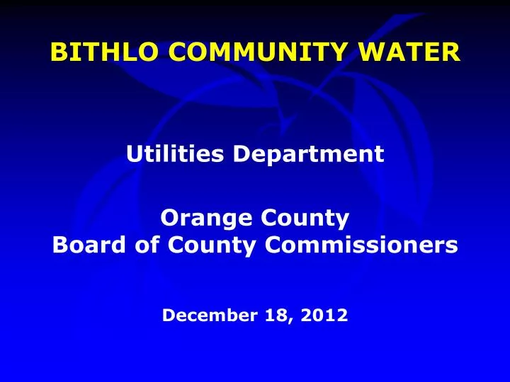 bithlo community water