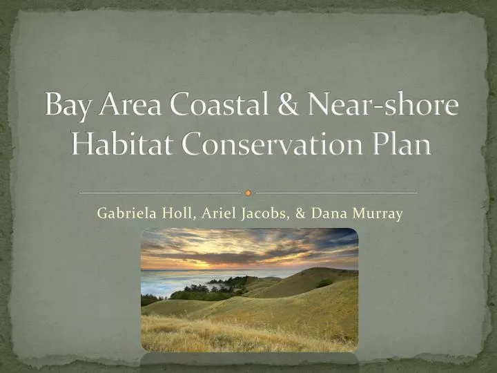 bay area coastal near shore habitat conservation plan