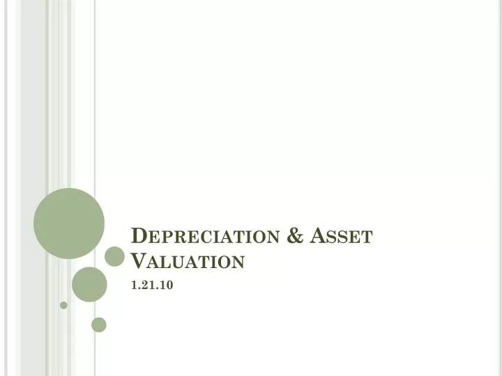 depreciation asset valuation