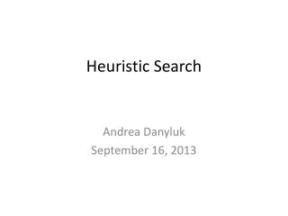 Heuristic Search