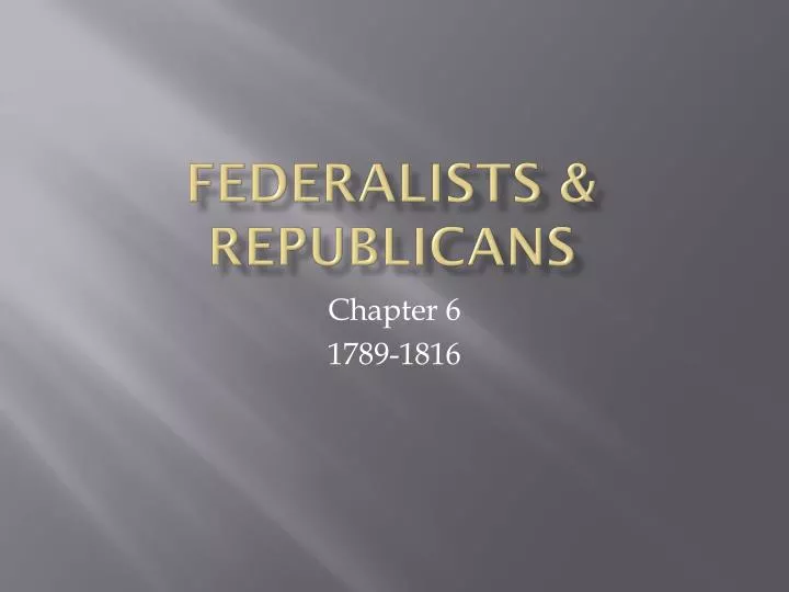 federalists republicans