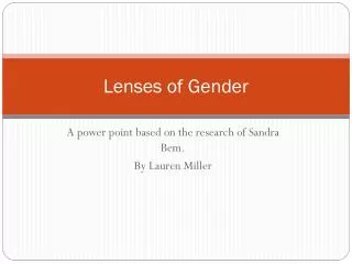 Lenses of Gender