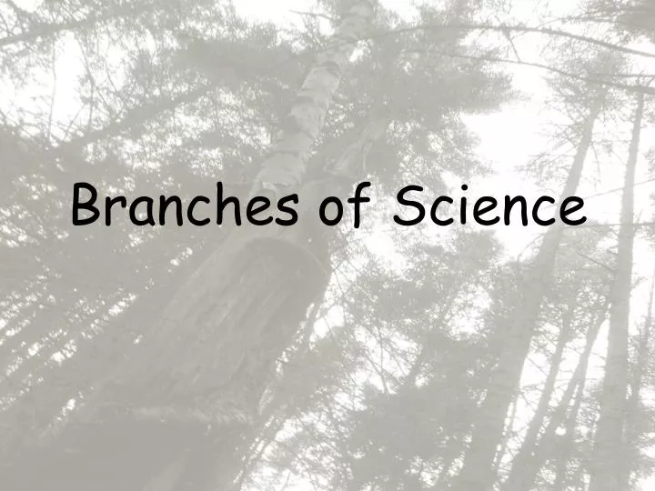 branches of science