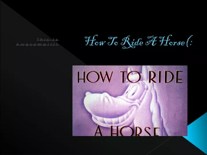 how to ride a horse