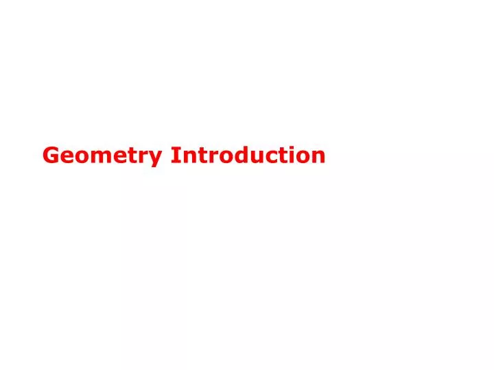 geometry introduction