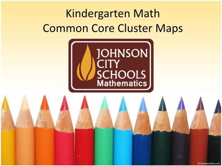 kindergarten math common core cluster maps