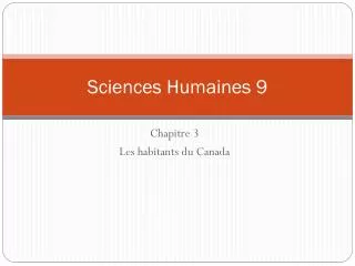 sciences humaines 9