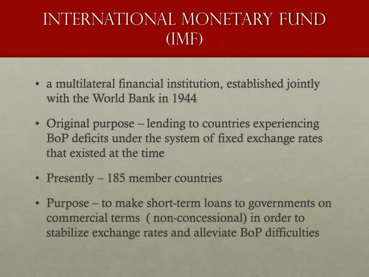 international monetary fund imf