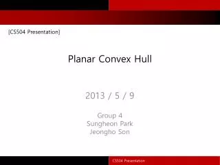 Planar Convex Hull