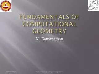 Fundamentals of computational geometry