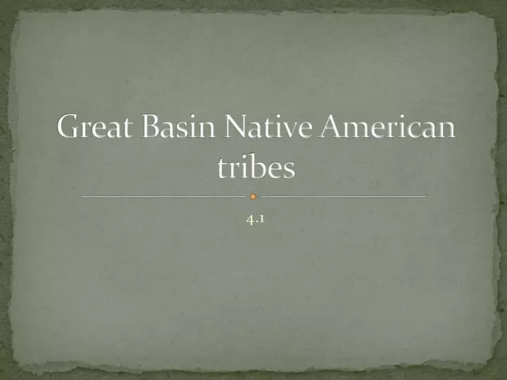 great basin native american tribes