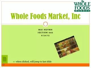 Whole Foods Market, Inc