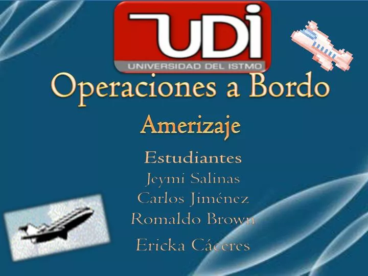 operaciones a bordo amerizaje