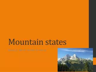 Mountain states