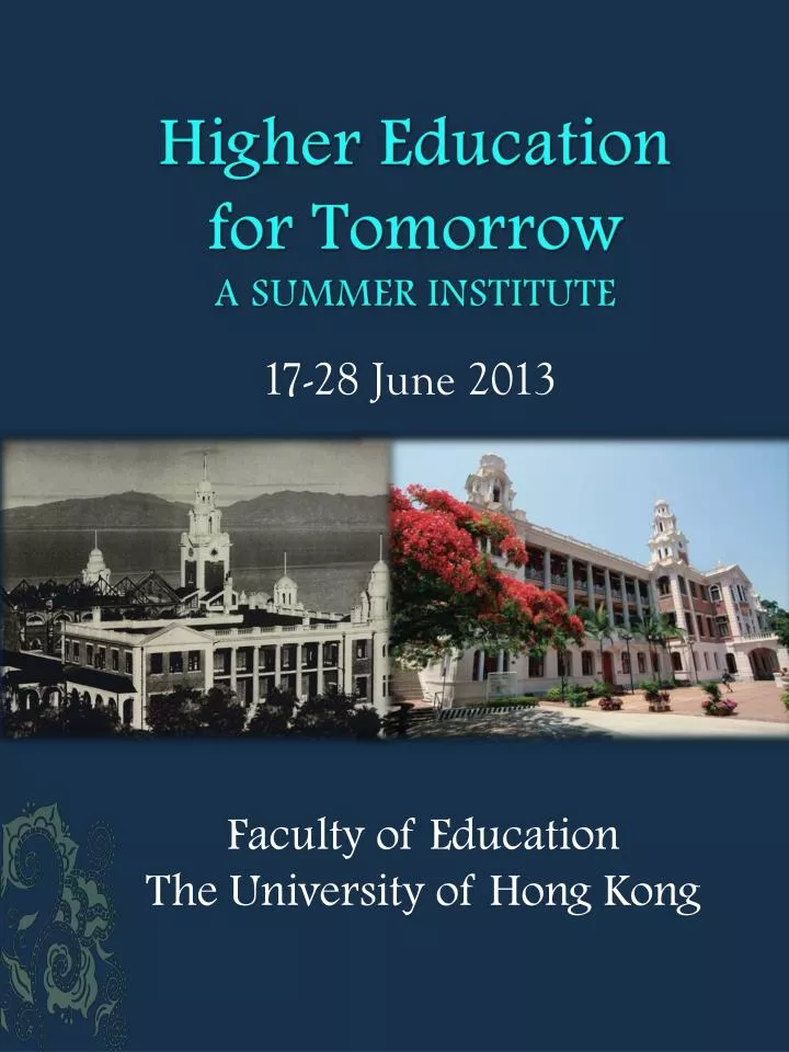 higher education for tomorrow a summer institute
