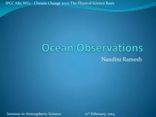 Ocean Observations
