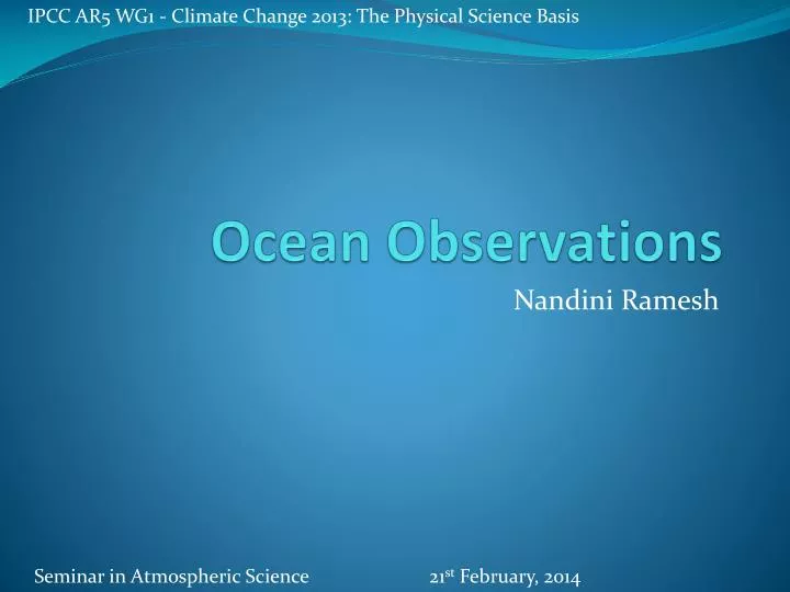 ocean observations