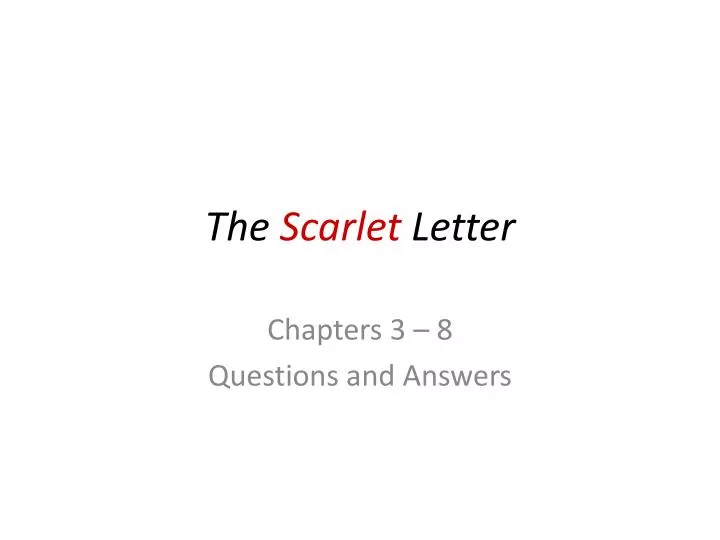 the scarlet letter