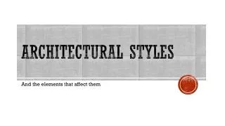 architectural styles