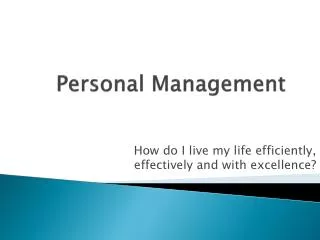 personal management