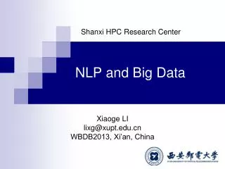 NLP and Big Data