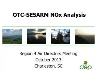 OTC-SESARM NOx Analysis