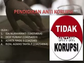 PENDIDIKAN ANTI KORUPSI