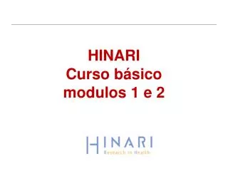 hinari curso b sico modulos 1 e 2