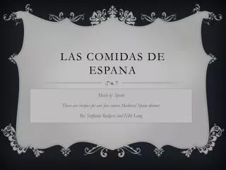 Las Comidas de Espana