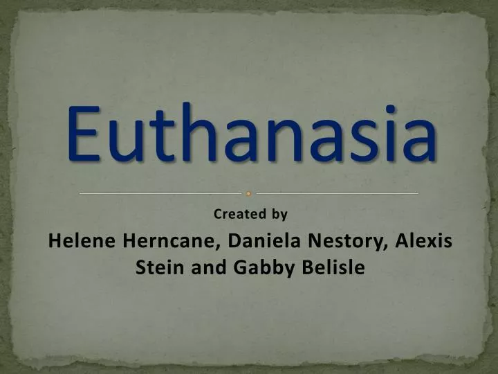 euthanasia