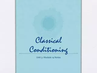 classical conditioning
