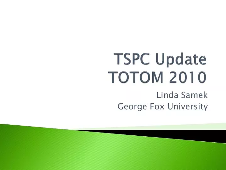 tspc update totom 2010