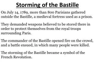 Storming of the Bastille