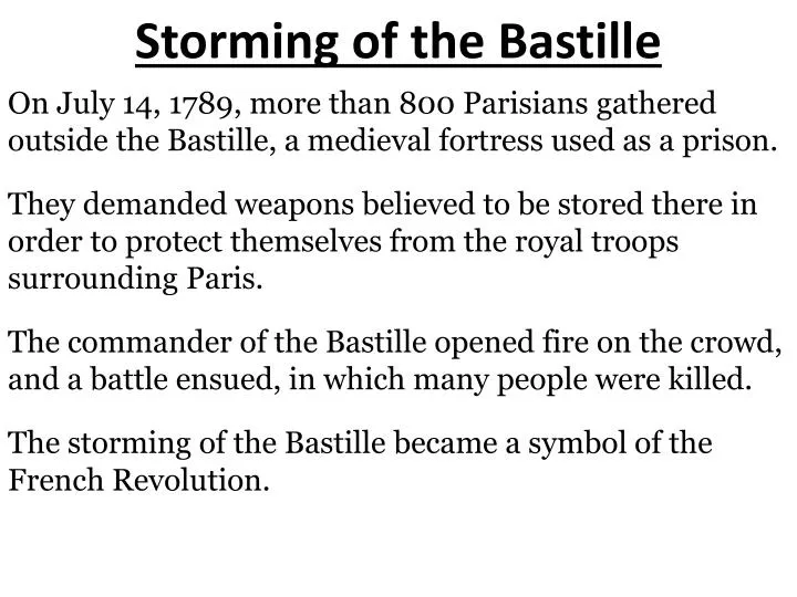 storming of the bastille