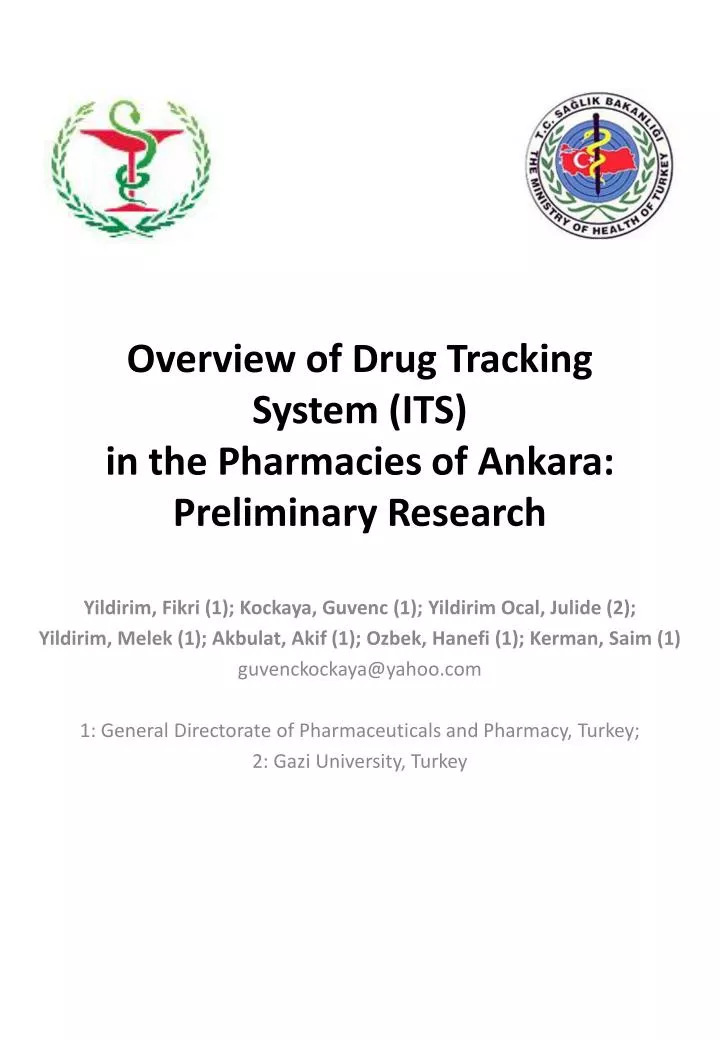 overview of drug tracking system its in the pharmacies of ankara preliminary research