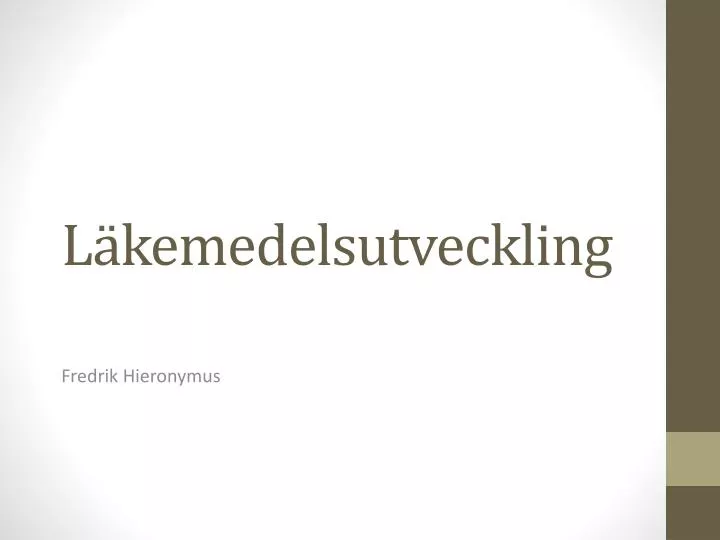 l kemedelsutveckling