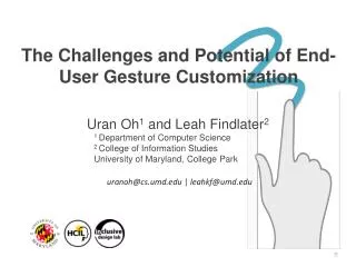 The Challenges and Potential of End-User Gesture Customization