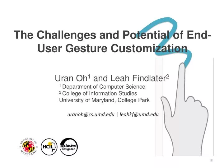 the challenges and potential of end user gesture customization