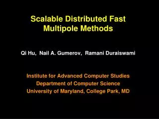 Scalable Distributed Fast Multipole Methods