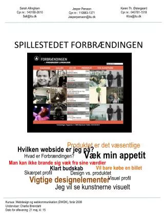 spillestedet forbr ndingen