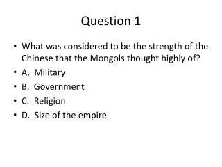 question 1