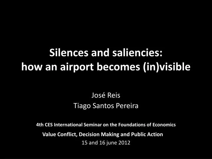 silences and saliencies how an airport becomes in visible
