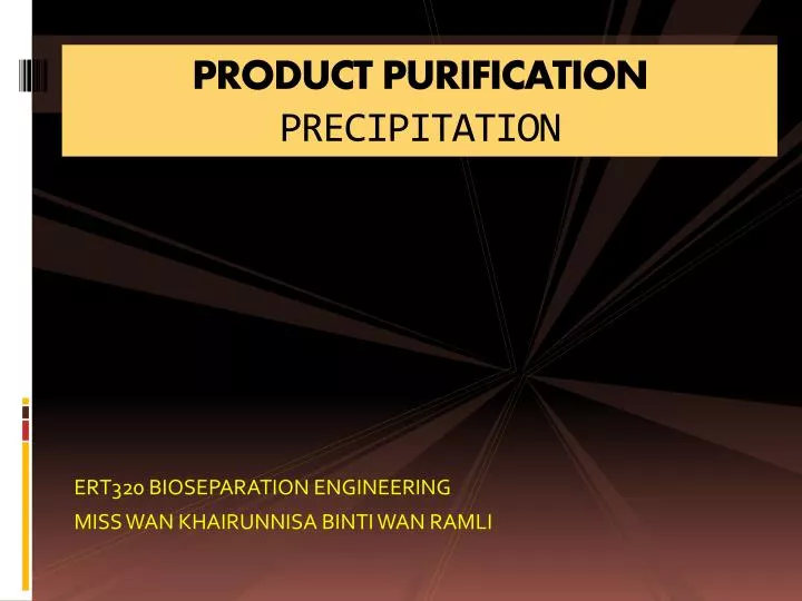 product purification precipitation