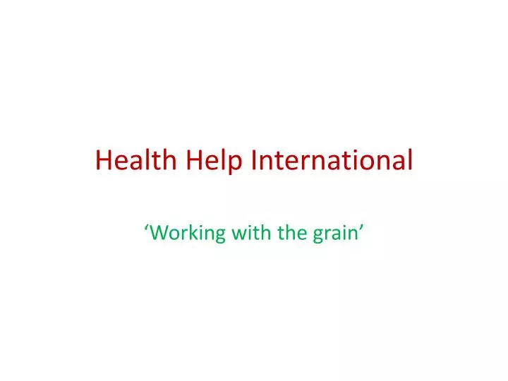 health help international